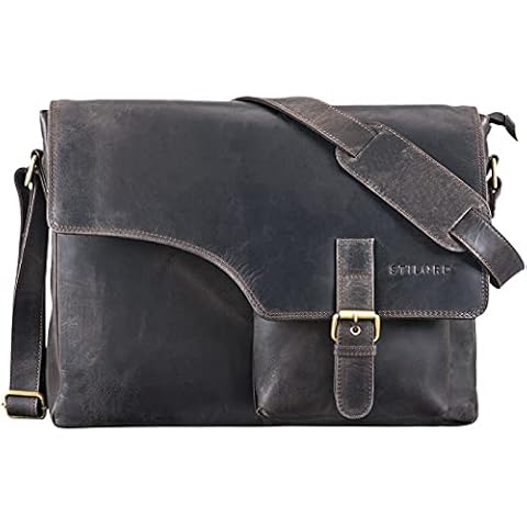 Bolso de Mensajero STILORD 'Valerian' de Piel Vintage para Hombre Cover