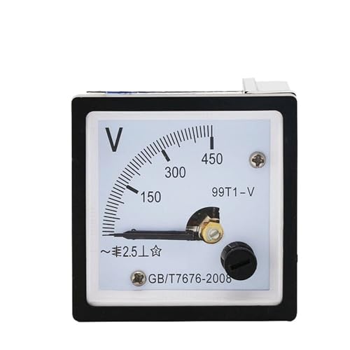 Voltmètre AC 48x48 mm 250V aiguille 99T1-V pour tableau électrique