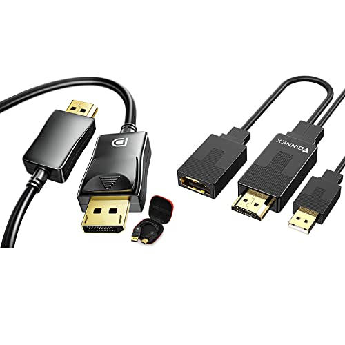 Foinnex Hdmi To Displayport Adapter Support 4K@60Hz, 3.3Ft Displayport Cable 1.4 Support 8K@60Hz #TOP10