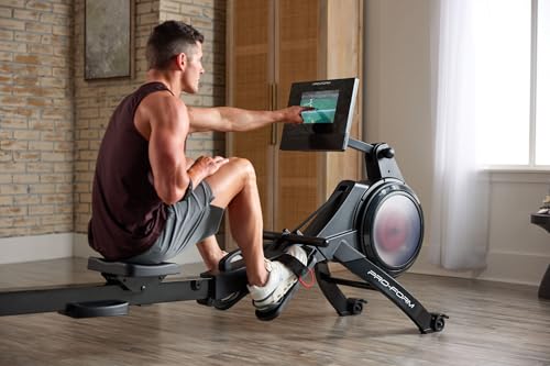 Image of ProForm Carbon Pro10 Rower | Quiet Smart Rower for Home featuring Smooth Adjustable Resistance and Space Saving Foldable Design