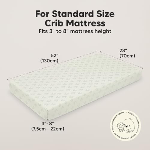 Image of KeaBabies 2-Pack Baby Crib Sheets for Boys, Girls, 52x28 Fitted (Fleur) | Viscose Derived from Bamboo, Toddler Bed Sheets Neutral, Fitted Crib Mattress Sheet for Standard Baby Bedding, Soft, Cozy