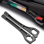 Car Seat Gap Filler 2 Pack, Universal Fit Storage Box Anti-Drop Car Seat Side Seam Filler Organizer for Cars, SUV & Trucks to Block the Gap Between Seat and Console Black