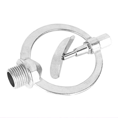 Cabilock Durable 4 Points Zinc Alloy Butterfly Head Irrigation Sprinkler 360 Degrees Rotary Heavy Duty Garden Lawn Landscape Greenhouse Spray (Silver) #TOP4