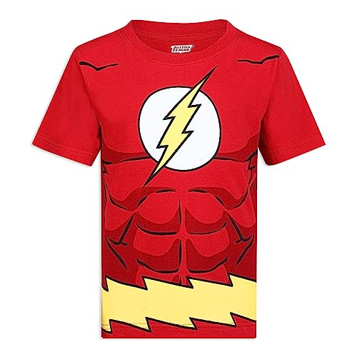 DC Comics Justice League Boys’ 4 Pack T-Shirts for Toddler and Little Kids– Blue/Red/Green/Gray2