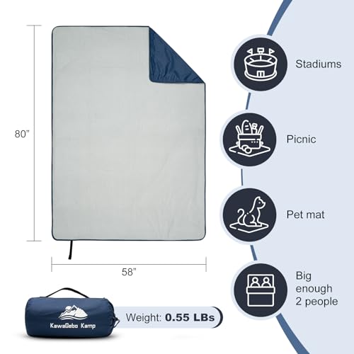 Kawagebo Kamp KAWAGEBO PUFFY FLEECE CAMPING BLANKET Fleece Waterproof Outdoor Blanket, Windproof Stadium Blanket thumb #2