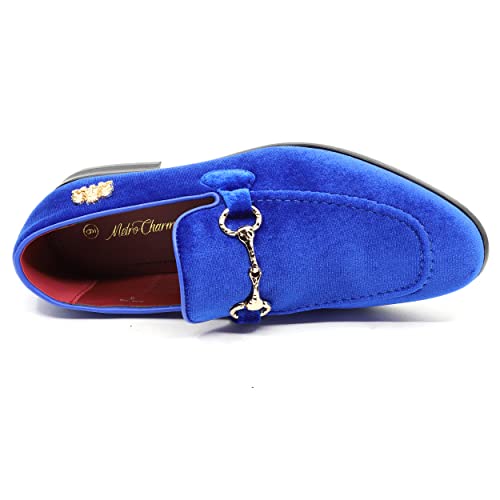 Image of Men's Velvet Designer Classic Dress Tuxedo Smoking Slipper Loafers Slip On Shoes SM-56