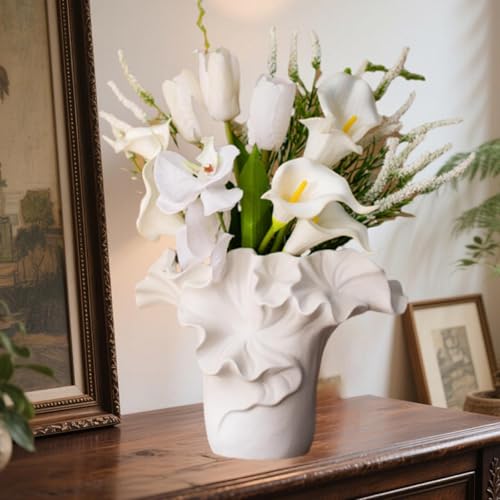 Vase en céramique simple pour composition florale de maison et décoration de table perfk - 4
