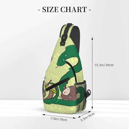 Mochila cruzada unisex con estampado colorido para viaje miniatura 3