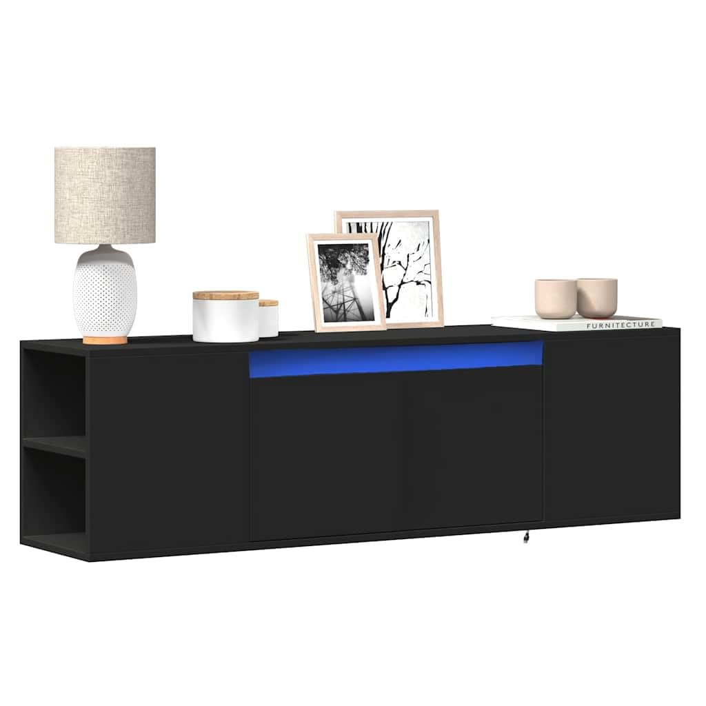 Wisząca LED podświetlenie Czarny 135x31x39 5 cm