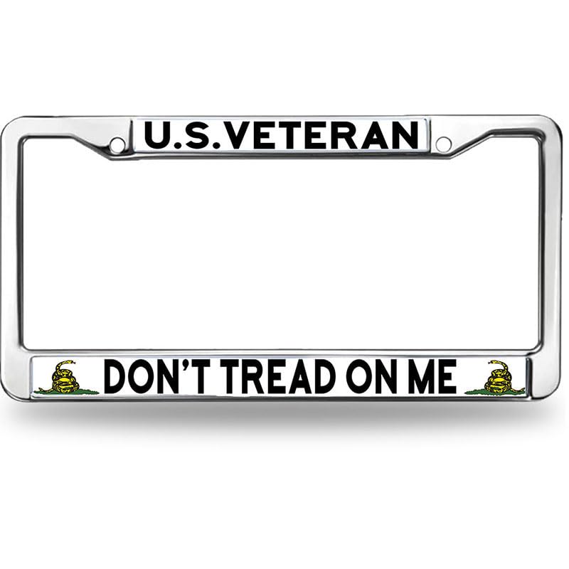 US Army Vet License Plate Frame for Independence Day US Army Veteran Rust-Proof US Veteran Support License Plate Frame Devoted Gift for Veteran