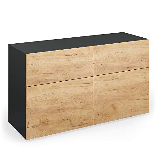Preisvergleich Produktbild Vicco Sideboard Compo Highboard Anrichte Kommode Mehrzweckschrank (anthrazit / Eiche)