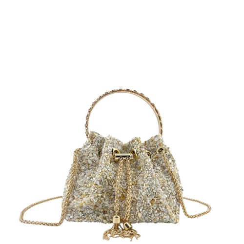 Imagen de MODELISA Bolso De Noche Adornado Con Piedras Multicolores Cadena De Hombro Boda Noche Evento Mujer