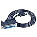 Printer Accesstories 1.2m Printer Cable High Speed 1.2m USB to 25 Pin DB25 Parallel Port Printer Adapter Cable Printer Connector Wire for PC Laptop - (Color: Black)