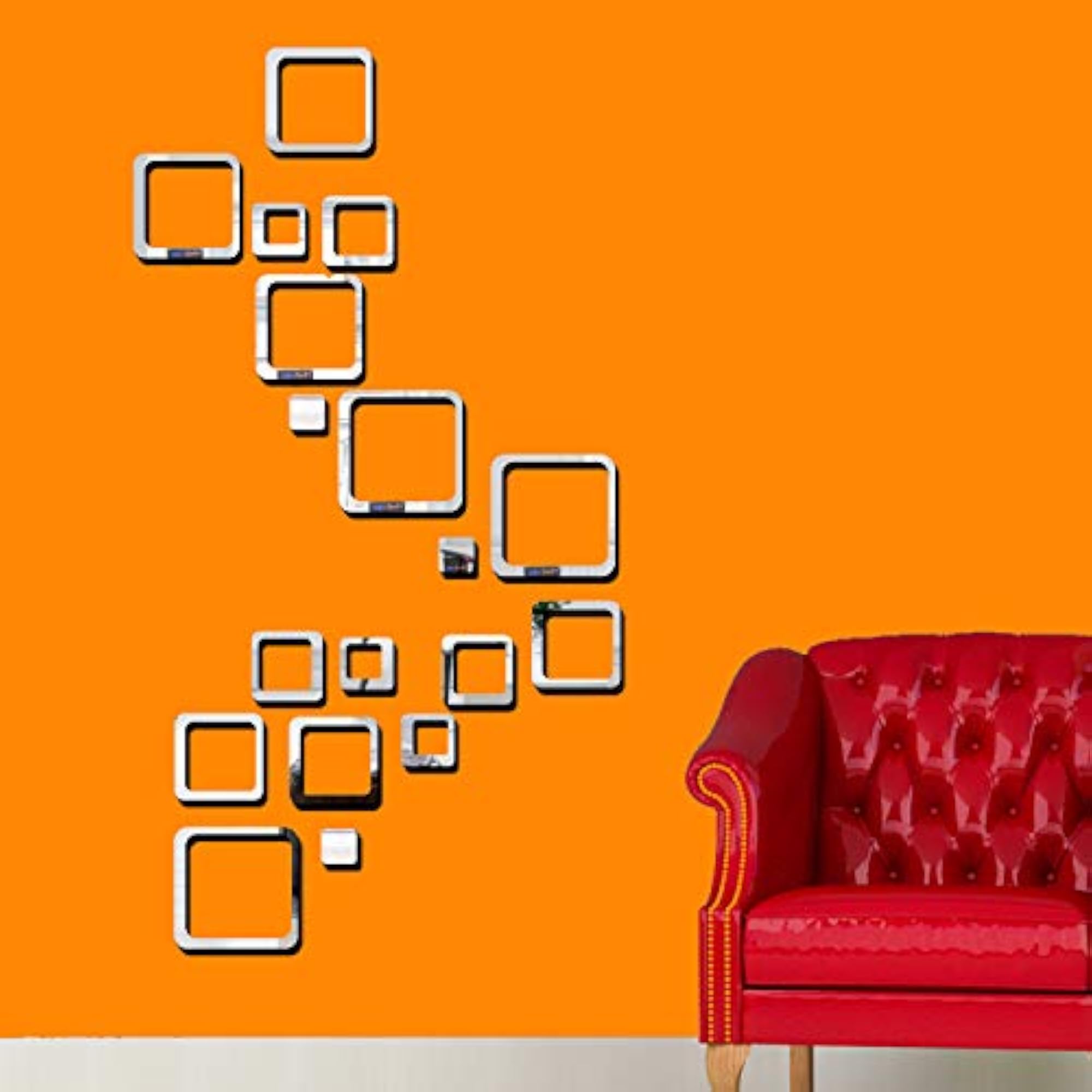 Square Mirror Stickers for Wall Decor