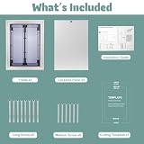 Premium-Hundetür, Aluminium-Haustiertür mit Doppelpaneelen, Hundetür mit automatisch schließenden Magnetklappen, Schiebe-Panel und 4 Sicherheitsschlössern, wetterbeständig und langlebig, Größe M