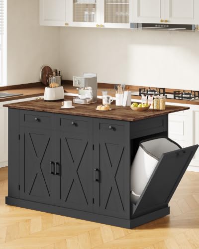 CHOEZON Movable Kitchen Island with Storage and Shelf