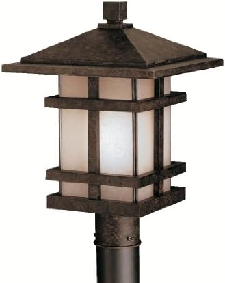 Kichler 9529AGZ Cross Creek Outdoor Post Mount 1-Light, Aged Bronze