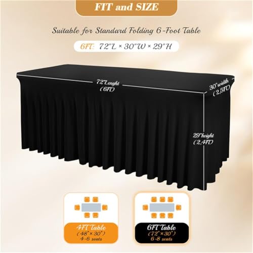 Nappe extensible pour mariages et réceptions d'hôtel 8ft verte - 5