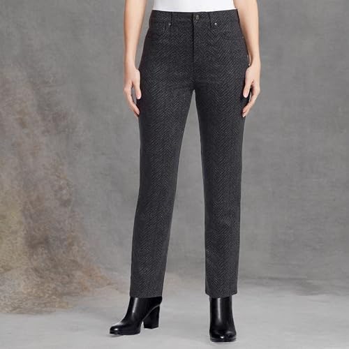 Glorias Vanderbilt Women's Amanda Slim, High Rise, Classic Fit, Tapered Leg, Knit Pointe Pant (Black, 12)4