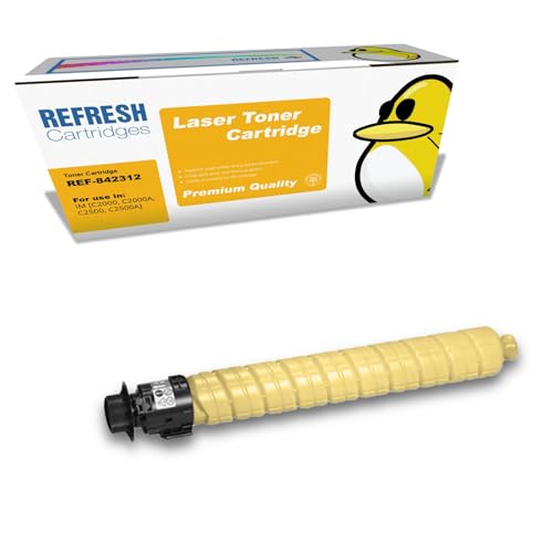 Refresh Cartridges Remanufactured IM C2500 (842312) Yellow Toner Cartridge Replacement for Ricoh Printers