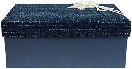 Emartbuy Gift Box, 28 x 18 x 13 cm Red Box with Cream Lid and Satin Decorative Bow Ribbon