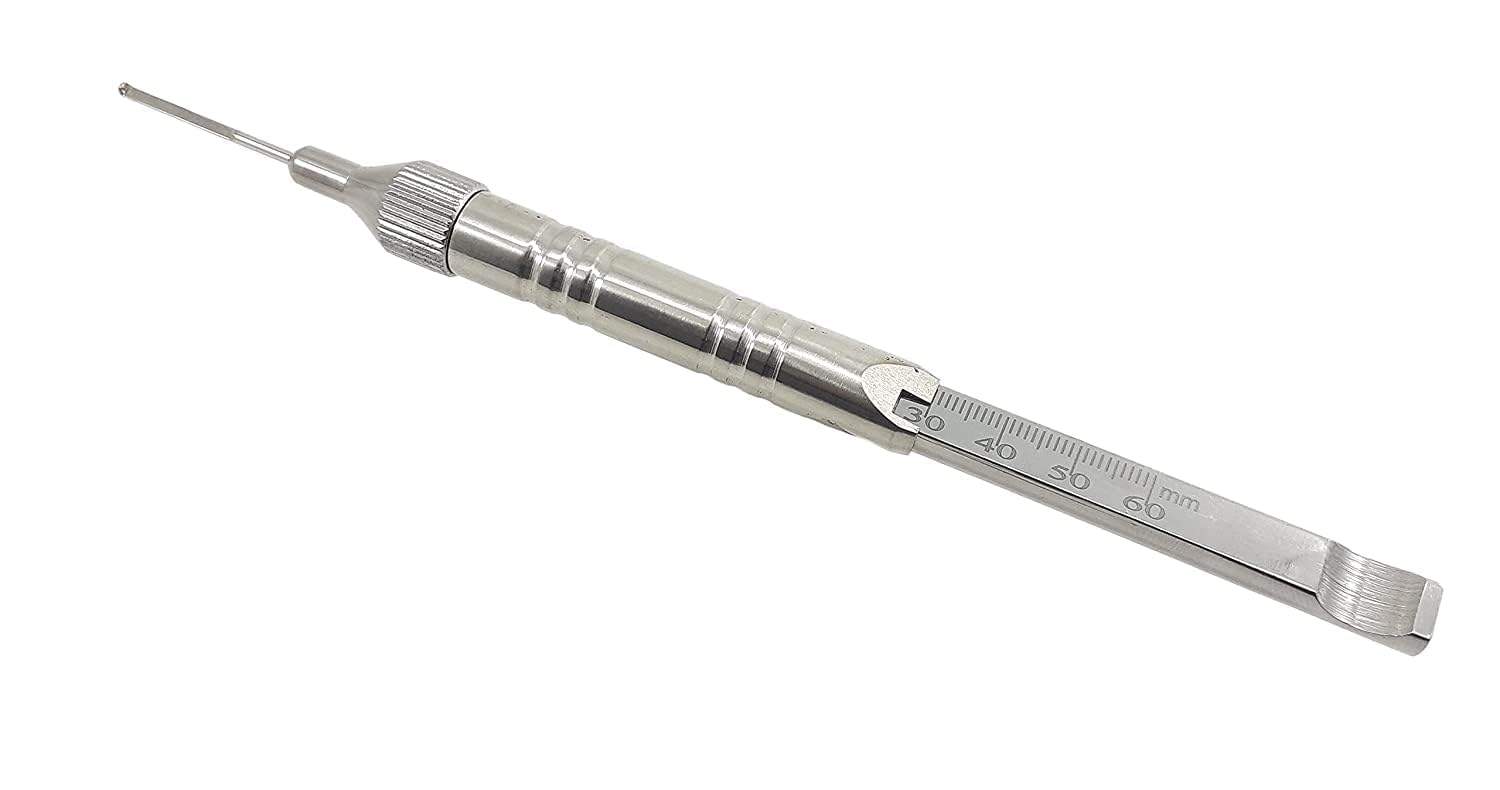 Depth Gauge 0–60mm Measuring Range – Surgical Instrument, Stainless Steel SS, Precision Orthopaedic Measurement Tool