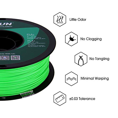 Esun Pla Pro (Pla+) 3D Printer Filament, Dimensional Accuracy +/- 0.03Mm, 1Kg Spool, 1.75Mm, Peak Green/Light Green, Pantone 359C #TOP4