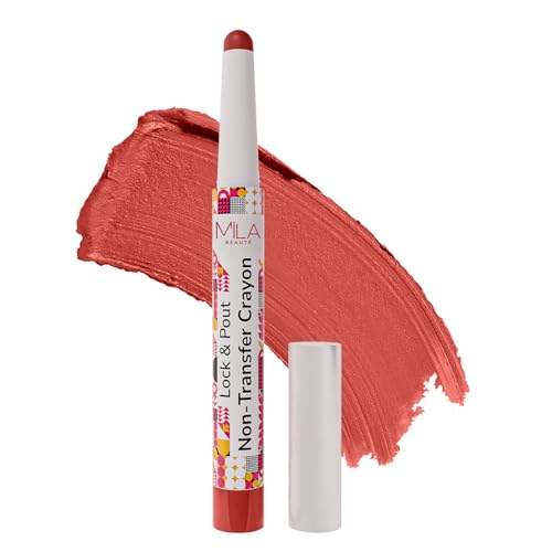 Mila Beauté Lock & Pout Matte Crayon Lipstick for Women I Smudge Proof & Transfer-proof Lipstick I Hydrating With Ceramides & Shea Butter I Highly Pigmented & Glides Smoothly | Suitable for Indian Skin Tones – (1.25g1 Don’t Stare)