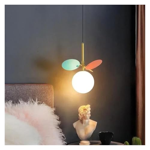 Lustre LED en verre coloré pour adoucir la lumière d'une chambre d'enfant