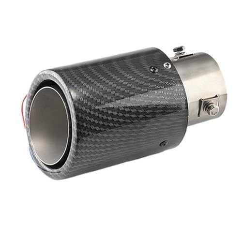 Tubo de escape luminoso universal coche silenciador garganta trasera azul recto