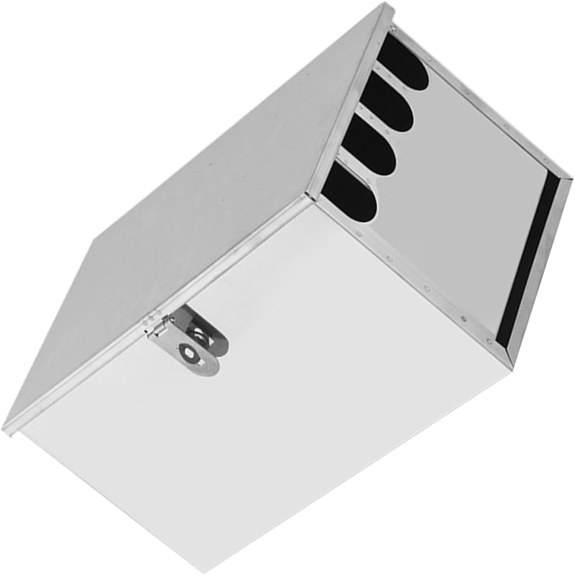 Zerodeko Stainless Steel Knife Block with Lid 4-grid Kitchen Cutter Stand Household Kitchen Cutter Storage Holder for Safe Knife Organization