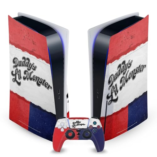 Skin PS5 Disc Harley Quinn Suicide Squad Autocollant Vinyle pour Console et Manette DualSense