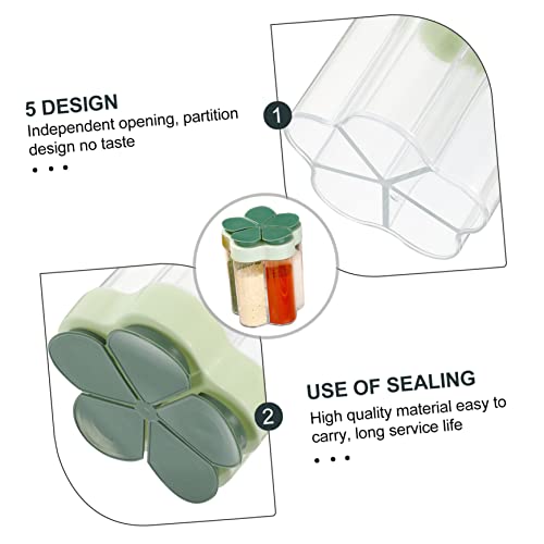 Hoement 5 1 5 Em 1 Garrafa De Tempero Saleiro Claro Recipientes De Pimenta De Acampamento Pimenteiro