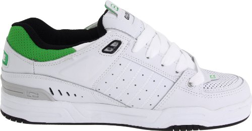 Image of Globe Mens Fusion Skate Shoes, White /Moto Green, 12 M US