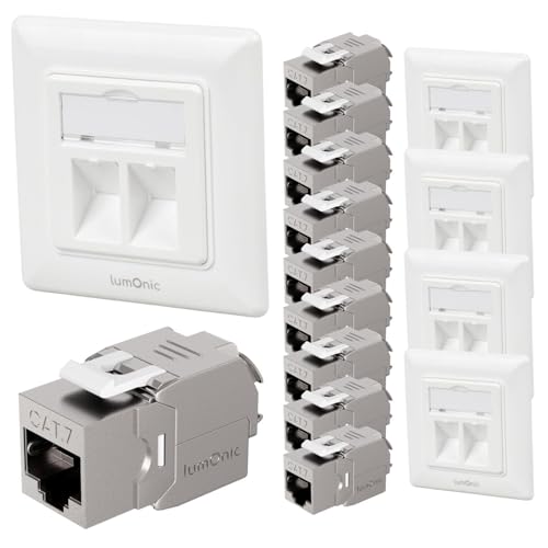 Prise Ethernet encastrée CAT7 Lumonic double port pour stabiliser la connexion de votre Smart TV