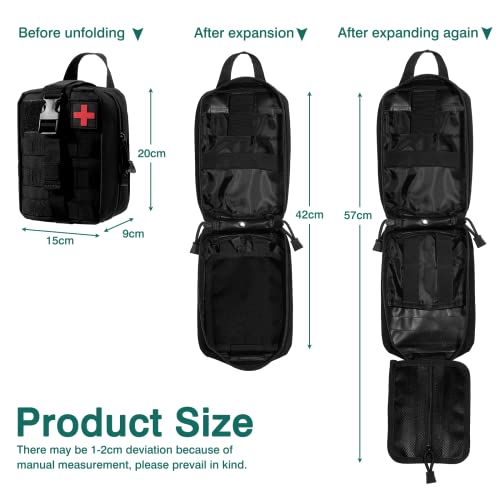 Kyrio Erste Hilfe Beutel Leer, Taktische Molle-Tasche Medizinisches Outdoor-Paket, Rip-Away EMT-Werkzeugtasche für… - Image 3