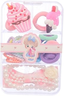 مجموعة مشابك مع توك شعر بتصميمات متعددة للبنات متعددة الألوان 1554 من دافان