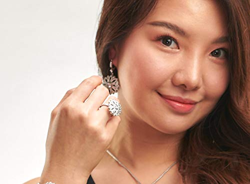 Ethniq Platinum Plated Ring With Cubic-Zirconia Cz Collection Carrington White (7.75) #TOP3