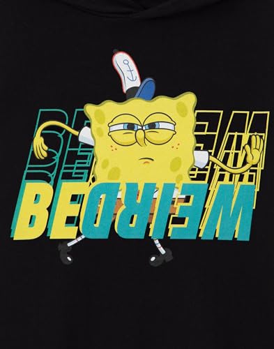 Sweat à capuche Bob l'Éponge noir pour garçon et adolescent