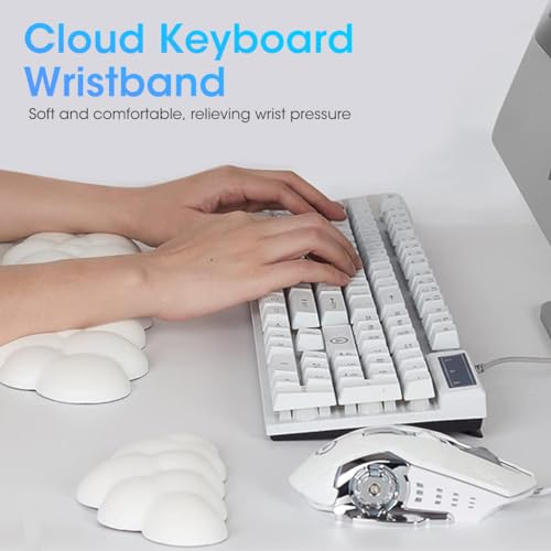 Image of ZORBES 2PC Desktop Computer Typing Wrist Rest Combo Keyboard Wrist Rest Fatigue Relief Arm for Typing Non-Slip Base Ergonomic Design Memory Foam PU for,Gaming