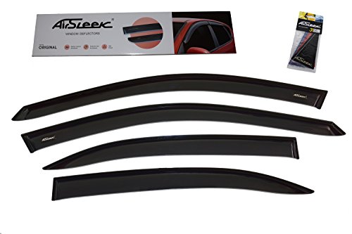 AirSleek Windows Rain Guards Side Deflectors for VW Jetta 2011-2018 Original Outside Mount