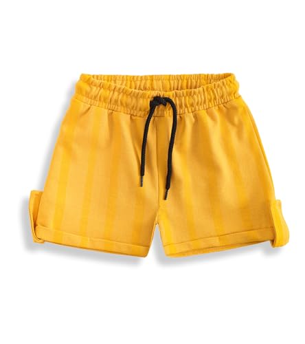 Image of YUV Multicolor Solid Cotton Blend Shorts for Girls, Pack of 2