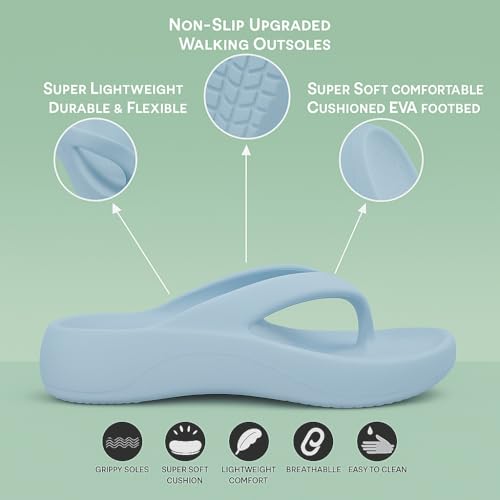 Image of ORTHO JOY Orthopedic Slippers for Women | Soft Cushioned EVA Flip Flops with Arch & Heel Support | Lightweight Anti-Slip Comfort Footwear for Daily Wear, Indoor & Outdoor