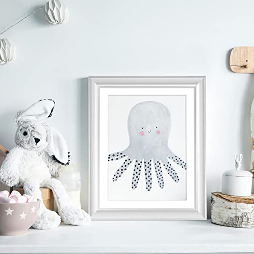 Anozie 10X12.5 Kids Art Frame, Magnetic Front Opening, Tempered Glass, White Picture Frame For Kids Artwork Changeable With Mat, Display Storage Frames For Kids Drawings, Artworks, Schoolwork, 1 Pack #TOP5