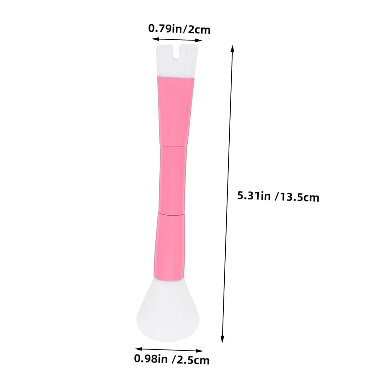 Abaodam 2pcs Dual-ended Makeup Brush for Nose Contour and Powder Blending U-shaped Highlighter and Foundation Brush for Women