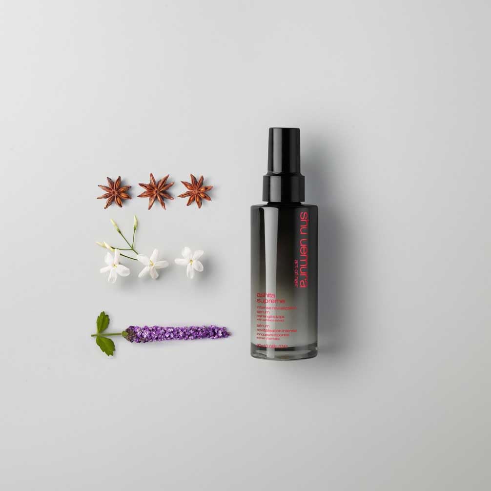 Shu Uemura, Ashita Supreme, Sérum sin Aclarado Revitalizante Intensivo, Para Todo Tipo de Cabello, Con Extracto de Ashitaba, Reduce el Envejecimiento del Cabello para Más Brillo y Flexibilidad, 90ml