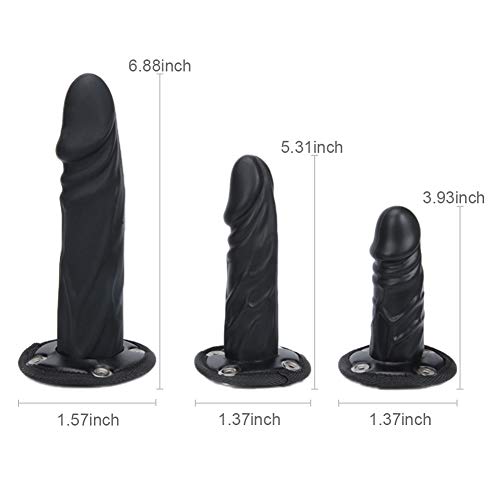 Fst Strap-On Dildo With Harness Belt 3 Removable Silicone Dildos, G Spot Stimulate Adjustable Dildo Leather Sex Toy For Women Lesbian Lovers Masturbation #TOP1
