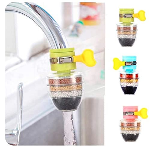 IONIX Activated Carbon Faucet Water Filters Universal Interface Home Kitchen Faucet Tap Water | Tap filter Multilayer | Clean Purifier Filter Cartridge Five Layer Water Filter-Pack of 1