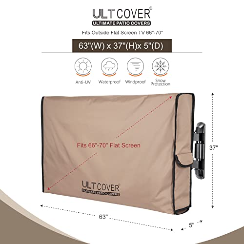 image for ULTCOVER Waterproof Outdoor TV Cover for 66-70 inch Outside Flat Scree
