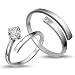 Produktbild 24 JOYAS Paar verstellbare Ringe, Trauringe für Verliebte. Romantisches Geschenk Ideal für Verlobung, Weihnachten, Jubiläum